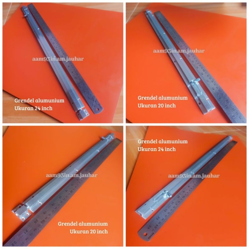 Grendel pintu rumah panjang 24 inch grendel kotak alumunium minimals 63 cm 25 inch 23,5 inch 59,5 cm