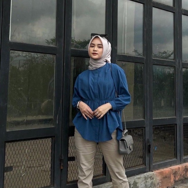 Aiko Shirt Blouse //Kemeja Kerut Wanita