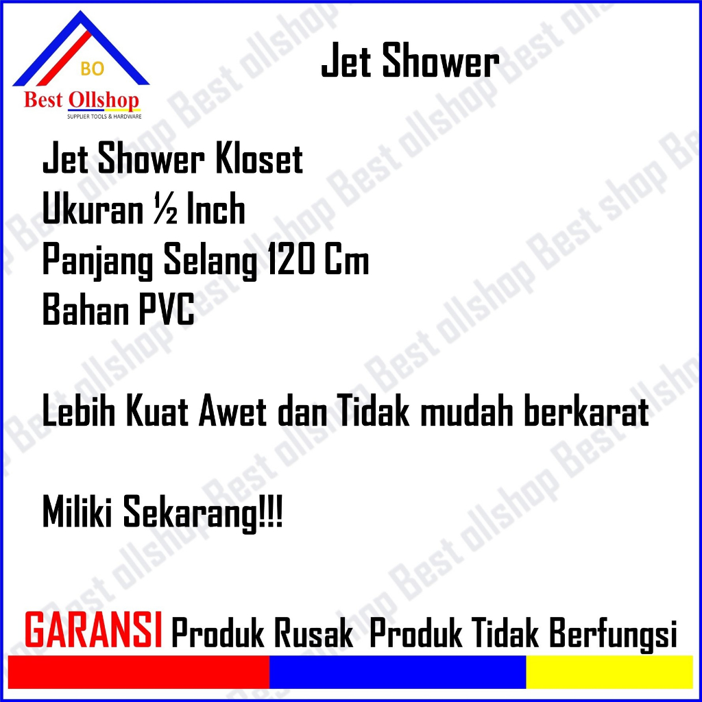 Jet Shower Putih / Jet Shower Kloset Toilet Closet Washer Sower Semprotan WC Duduk Kamar Mandi Cebok Bidet