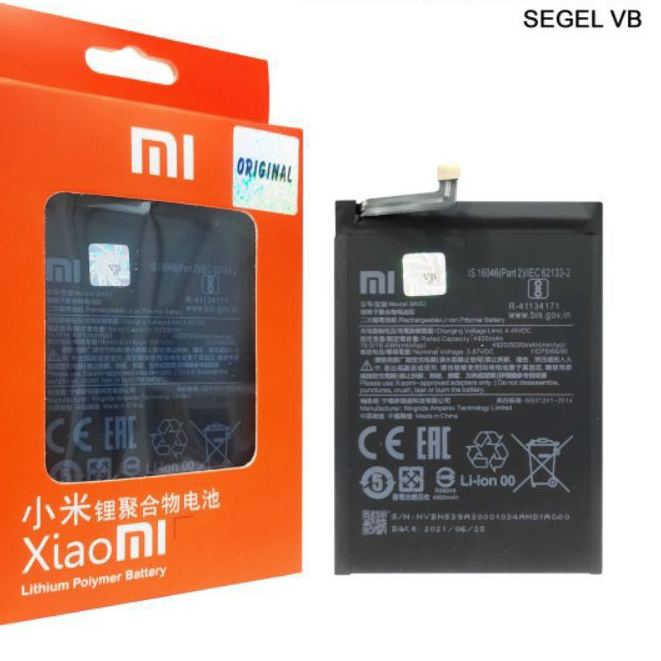 Battery Baterai Xiaomi BN 53 Redmi Note 9 Pro Redmi Note 10 Pro model BN53 5020 Mah Original 100% DISTRIBUTOR