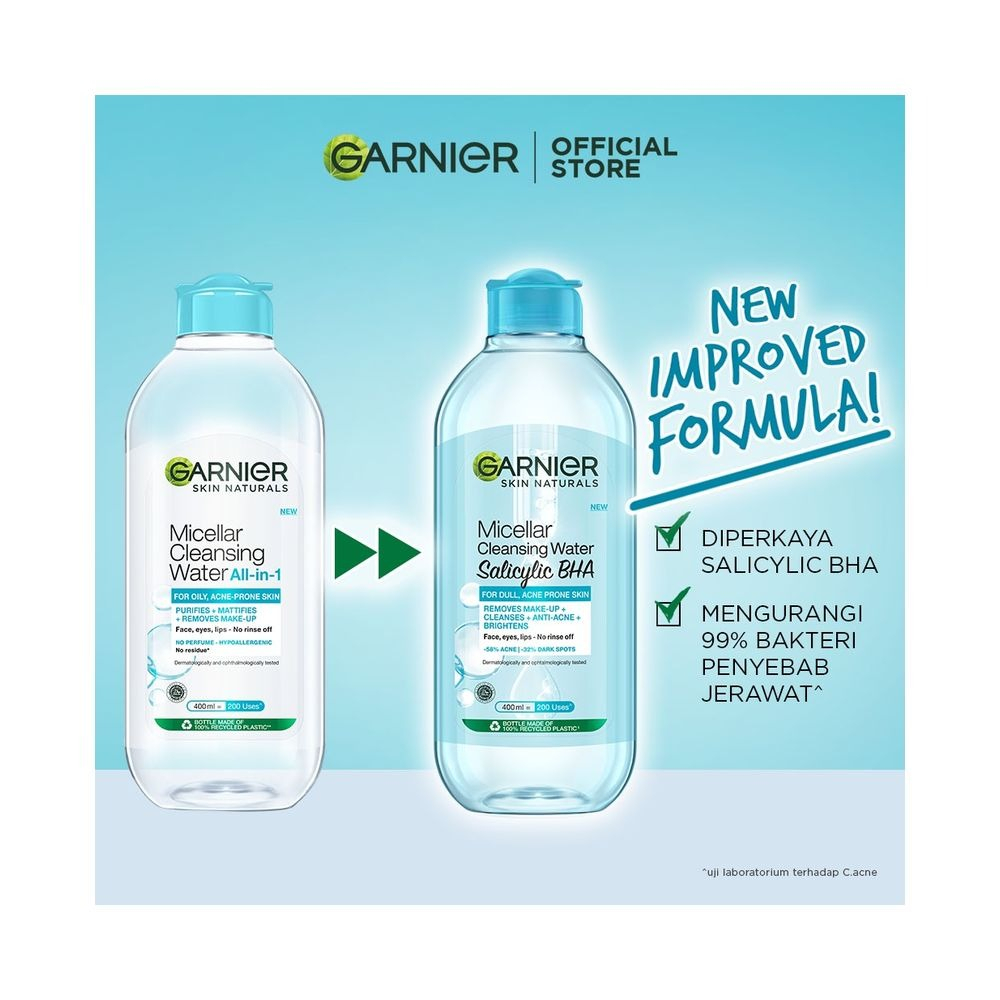 GARNIER MICELLAR CLEANSING WATER SALICYLIC BHA 400 ML