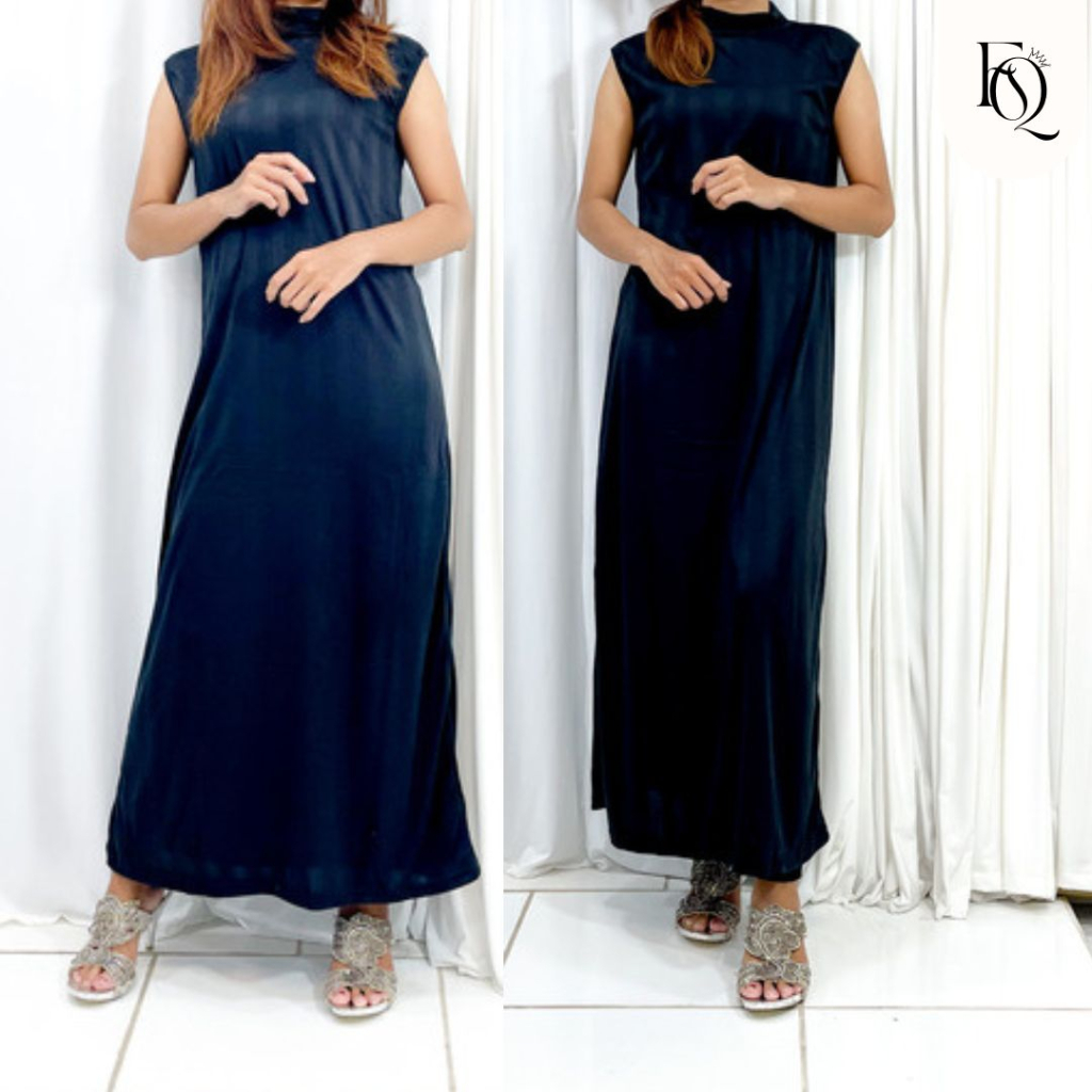 INNER DRESS LEHER TINGGI TANPA LENGAN HING / MANSET GAMIS TANPA LENGAN / MANSET DRESS TANPA LENGAN