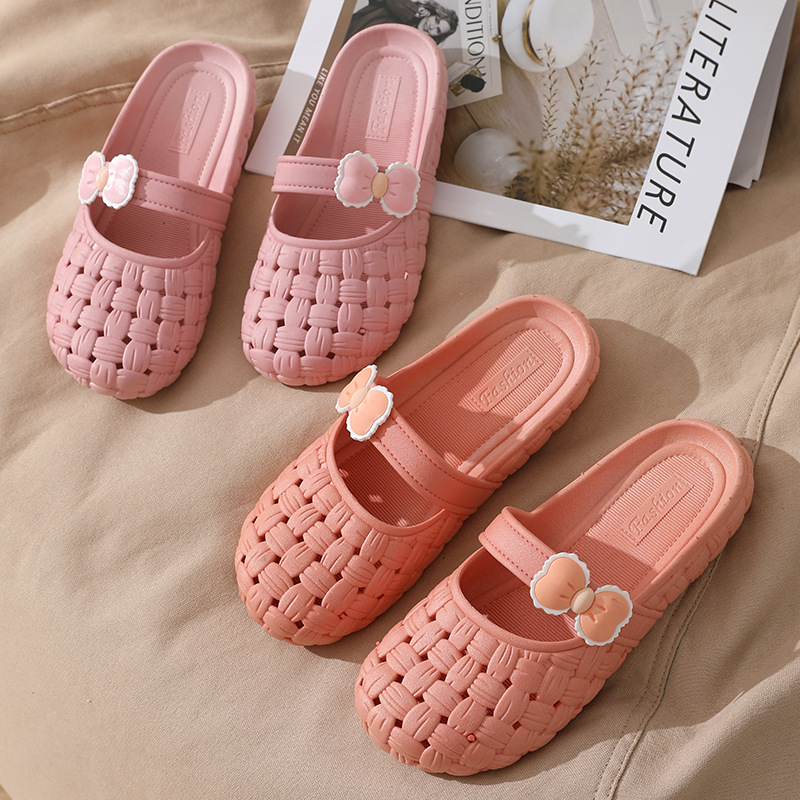 Gobra ♕ SA031 Sandal Jelly Import Pita Lubang Lubang / Sendal Slop / Sendal Empuk Wanita Rubber Polos Warna Kamar Mandi Dapur Rumah / Jelly Shoes