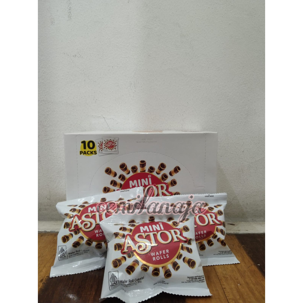 

Mini Astor wafer rolls / Astor Mini Coklat (mayora) Box isi 10