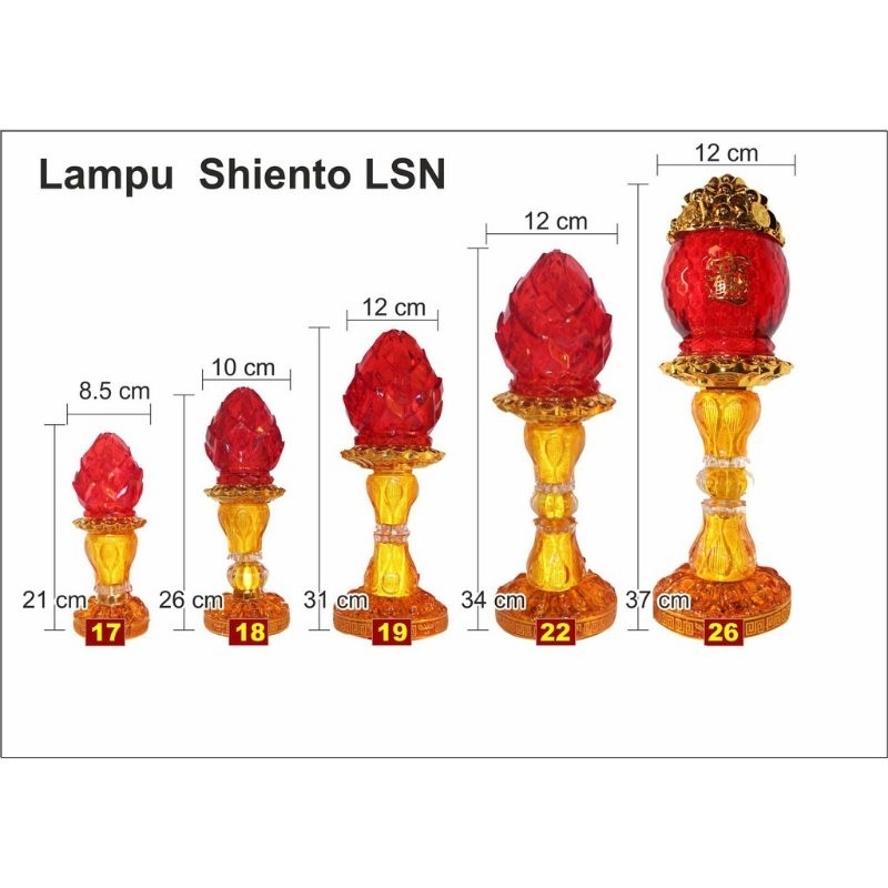 lampu Sembahyang shiento LSN Altar sembahyang Lampu led kristal sembahyang