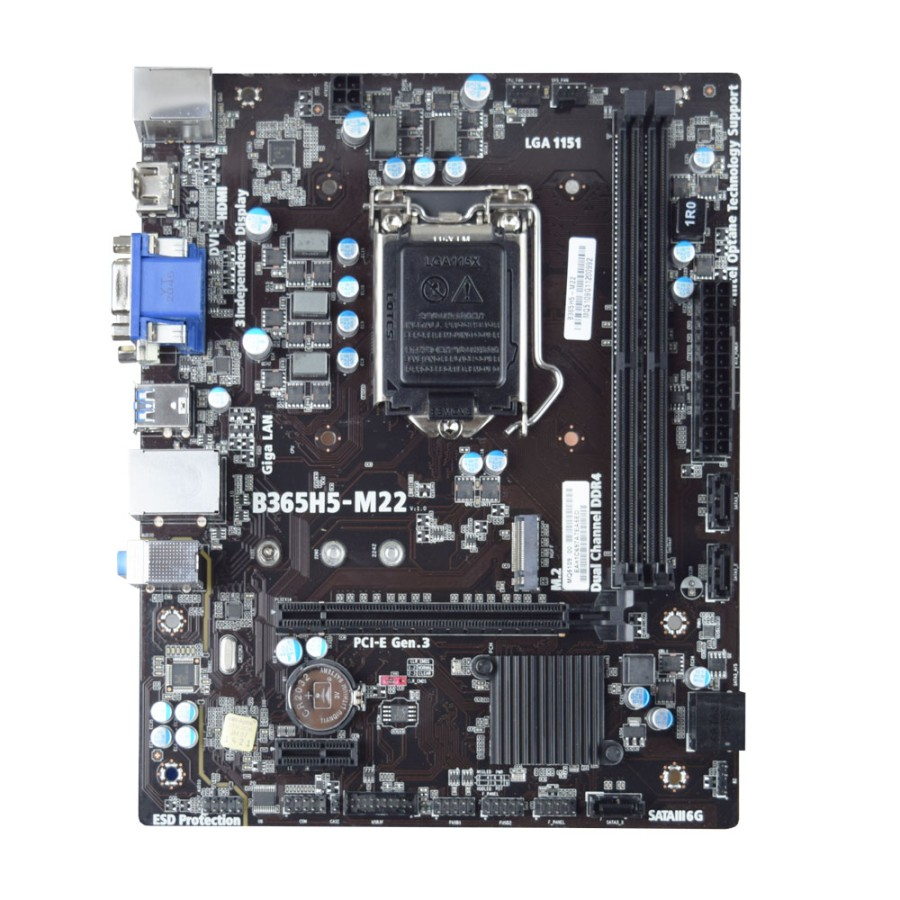 MOTHERBOARD ECS B365H5-M22 LGA 1151 INTEL B365 DDR4 GARANSI RESMI