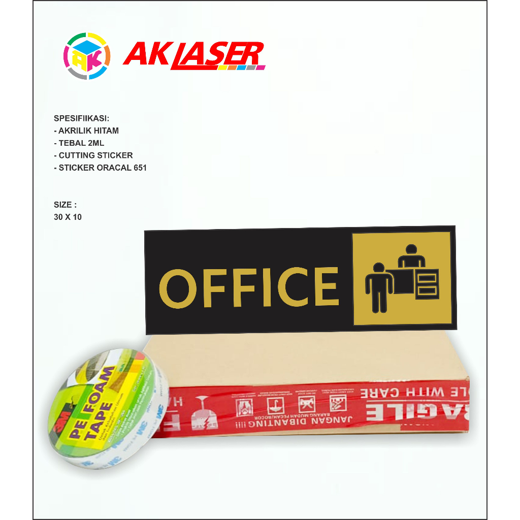 

RK AKRILIK SIGN RUANGAN OFFICE ACRYLIC CUSTOM