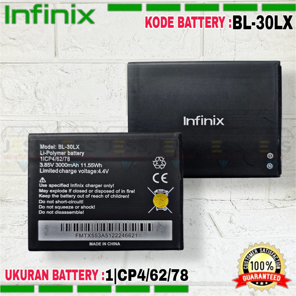 Baterai Battery Original ERRLY BL-30LX BL30LX For Type INFINIX Hot 3 , Hot 3 Max X553 , Hot 3 Lite X554