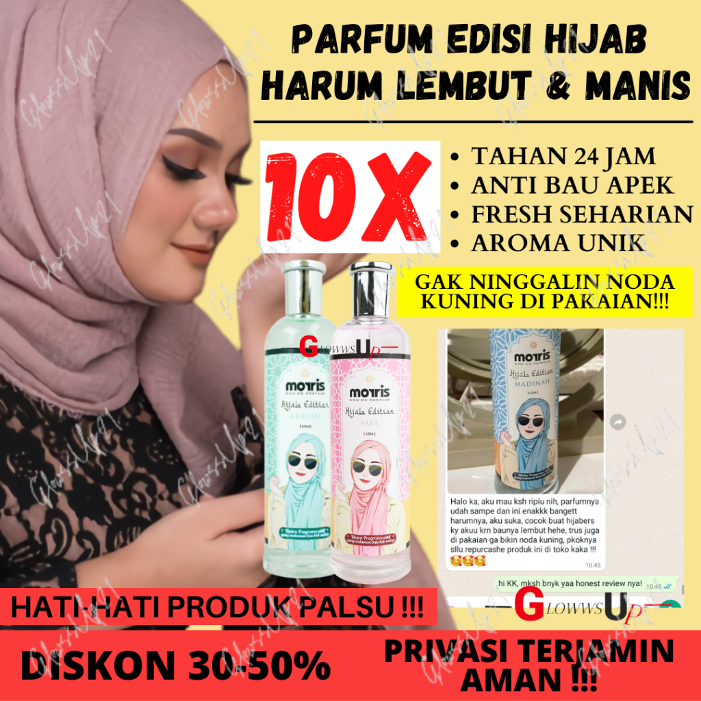 MORRIS HIJAB EDITION 110ML EDP ORIGINAL BPOM - PARFUM MORRIS HIJAB - SAFA = PINK