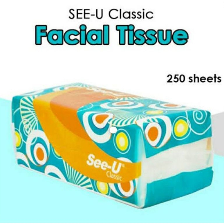 Tissue See U Facial 250 Sheets 2 Ply Murah Meriah / tisu classic 250 sheet / tisu muka wajah See-u halus soft Lembut