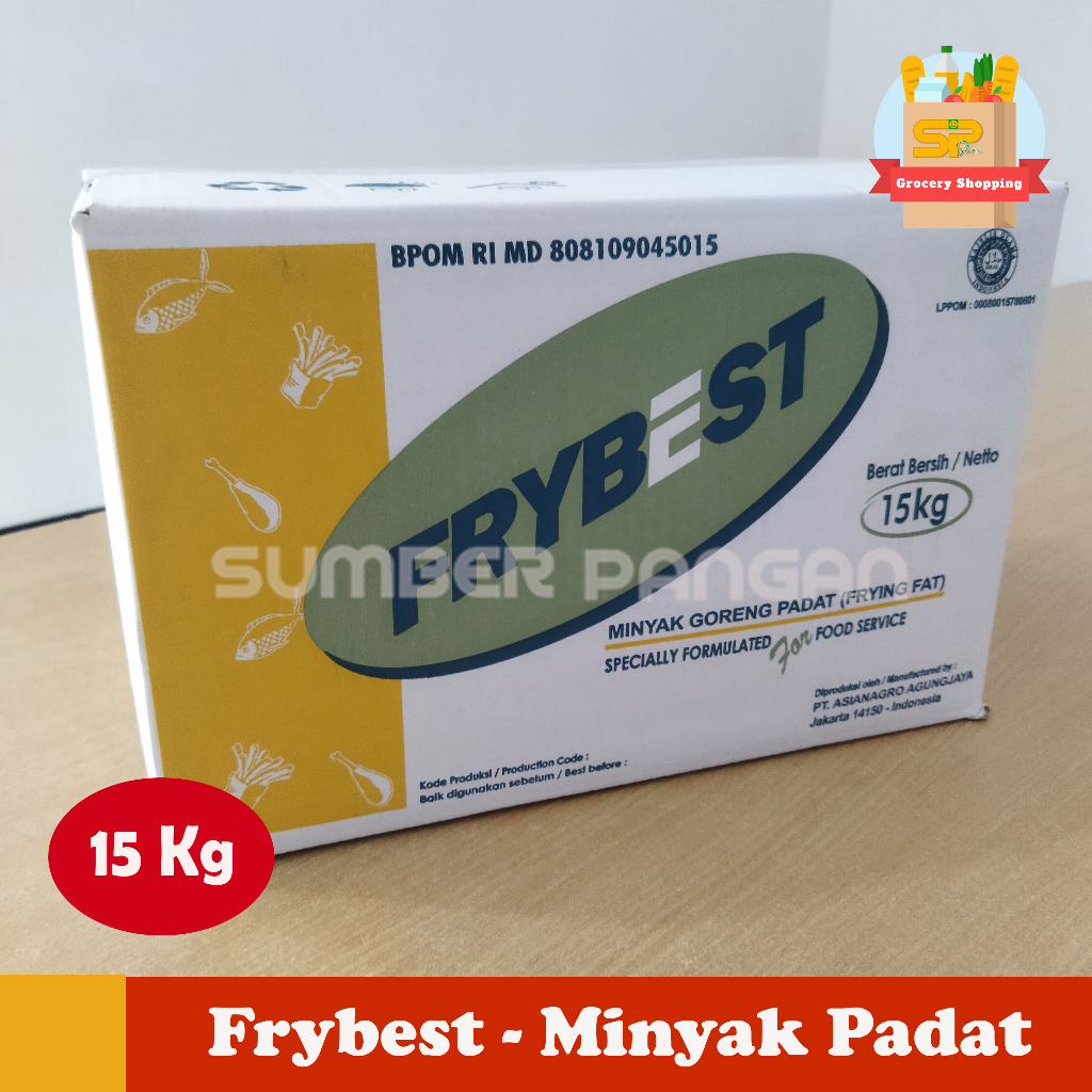 

Minyak goreng padat FRYBEST Minyak Padat 15kg / Frying Fat / Minyak Goreng beku