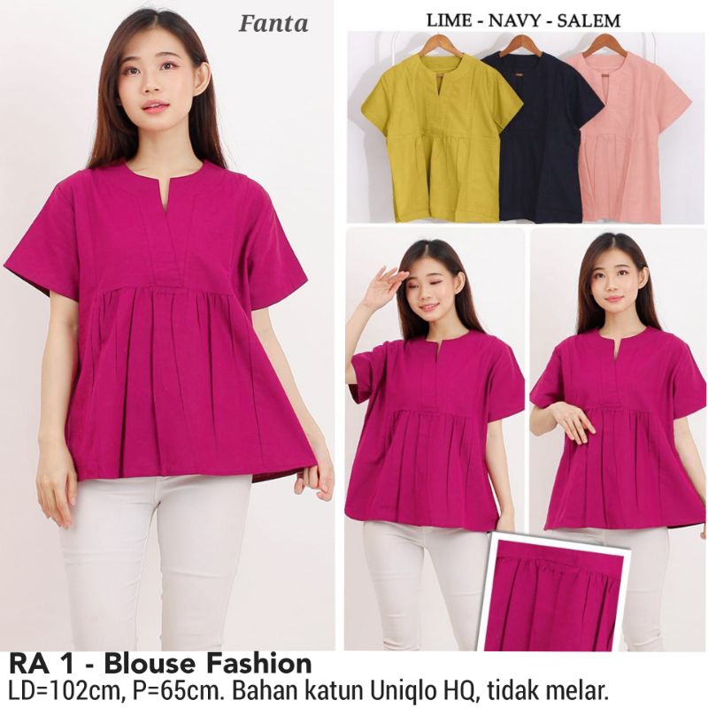 BLOUSE CEWEK LENGAN PENDEK 1 BAJU ATASAN,  FASHION WANITA MURAH