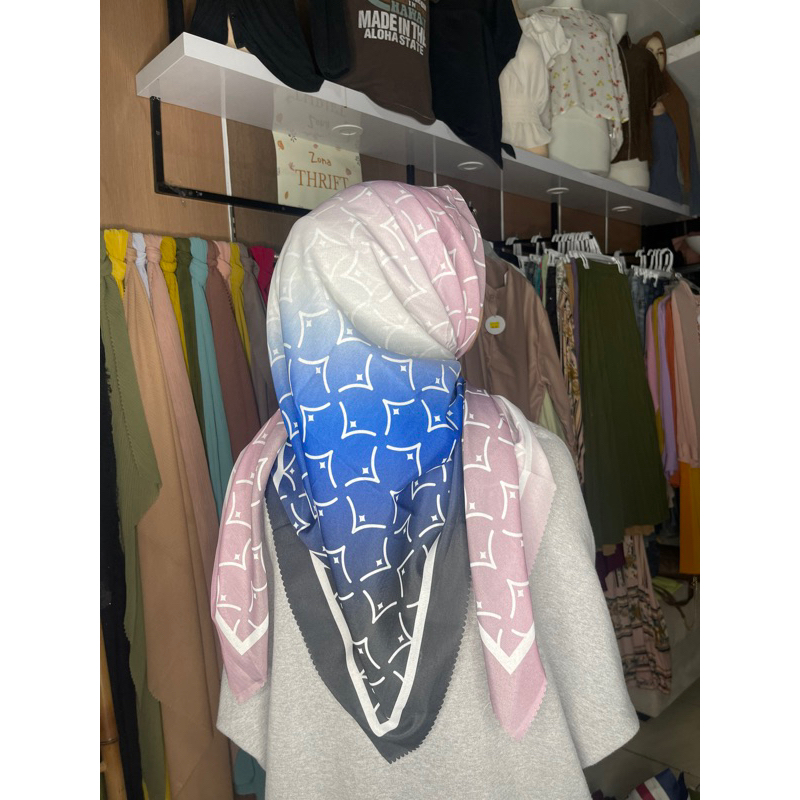 HIJAB VOAL MOTIF  MANDJA // SERIES IVAN GUNAWAN KW || LASERCUT // BEST SELLER TERMURAH