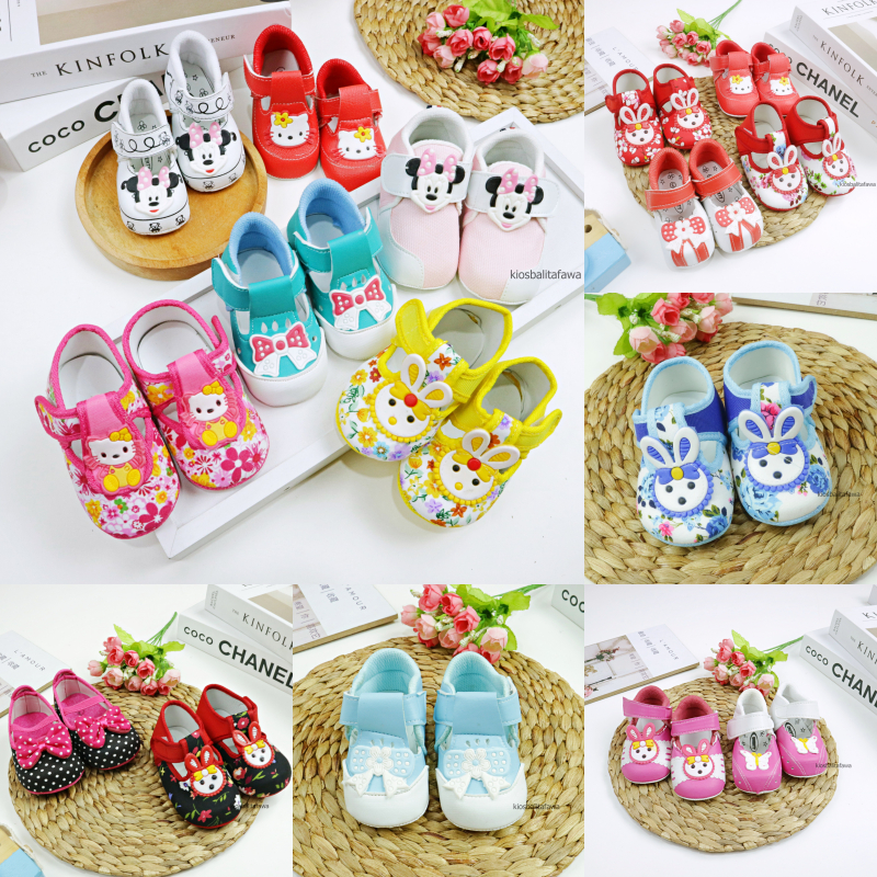 Prewalker Acha Baby Perempuan / Sepatu Bayi Perempuan Baru Lahir Pre Walker Premium Murah Cewek Import Babycinnamon