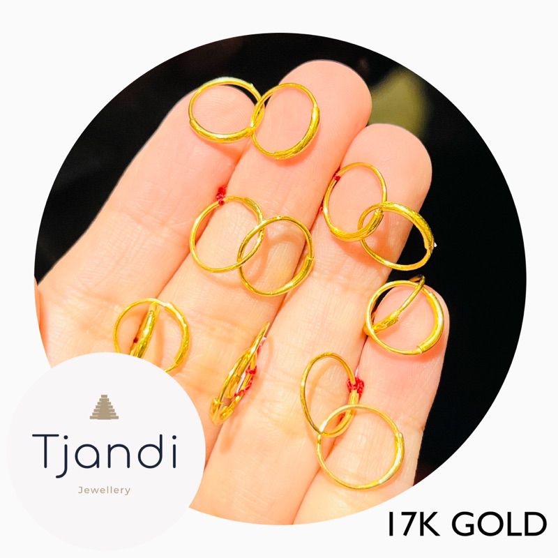 Anting Baby Bayi Newborn Emas 17K Polos