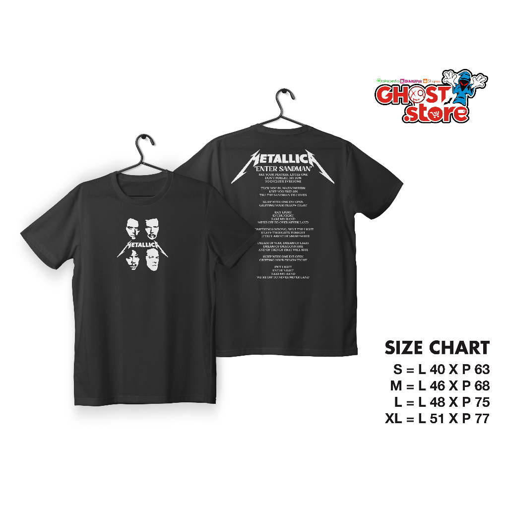 kaos distro metallica enter sandman lirik
