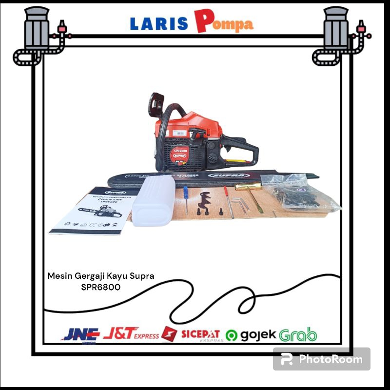 Mesin Gergaji Kayu Supra SPR6800 / Chainsaw Supra SPR6800-22Inch