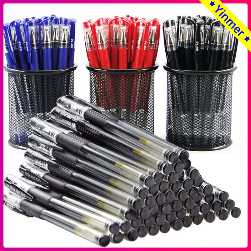 

COD✨1PC Pena Gel 0.5mm Penandatanganan Penbullet Pen Kantor Gel Pena Alat Tulis Siswa Berbasis Air Tangan Pena Murah Impor Hitam-Yinmer