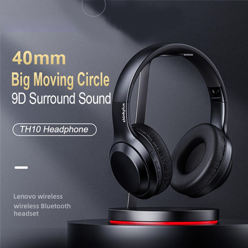 Headphone Headset Foldable Bluetooth 5.1 with Mic - TH10 - Black