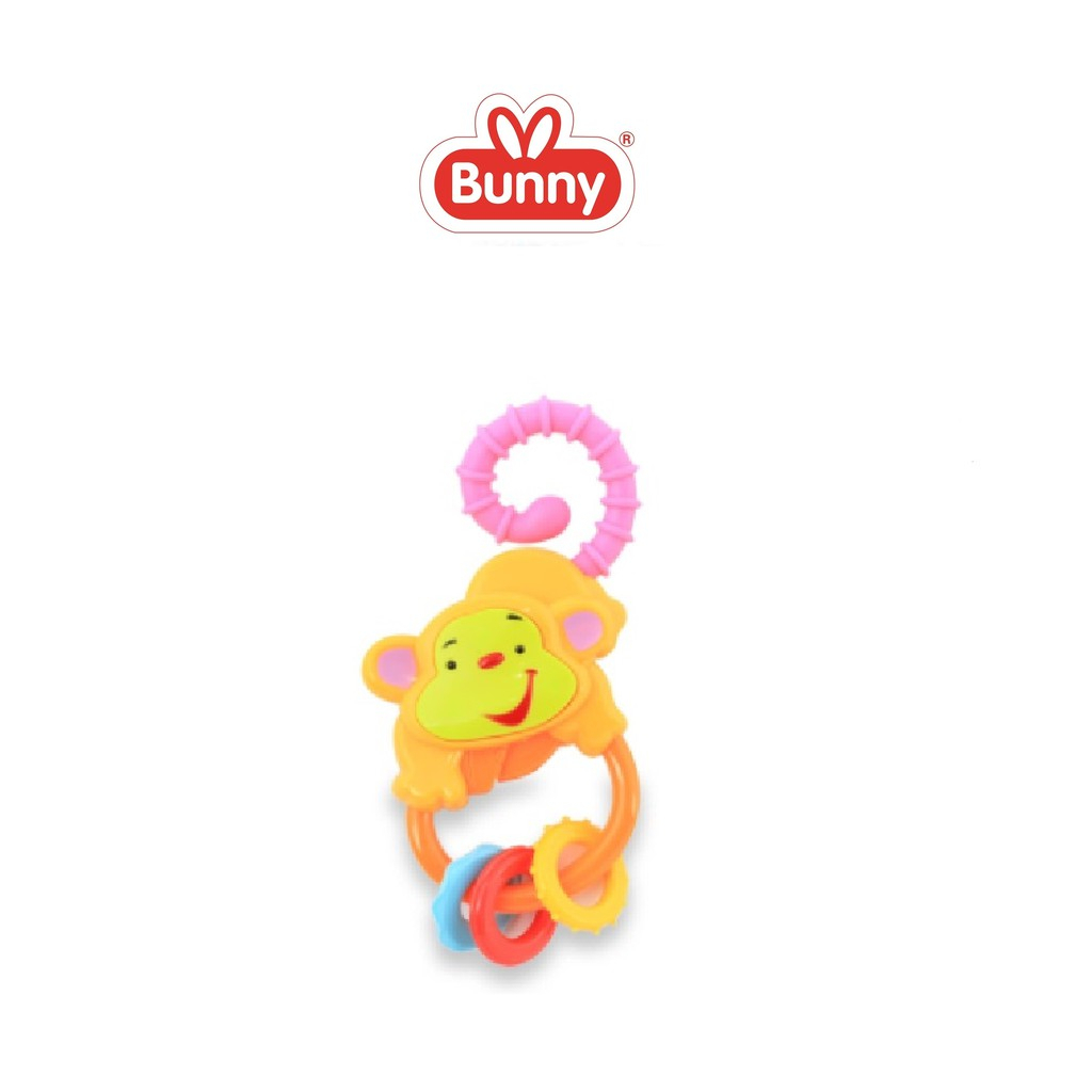 Lusty Bunny Chew Toy Monkey Rattle Teether Mainan Gigitan Bayi DT-7103