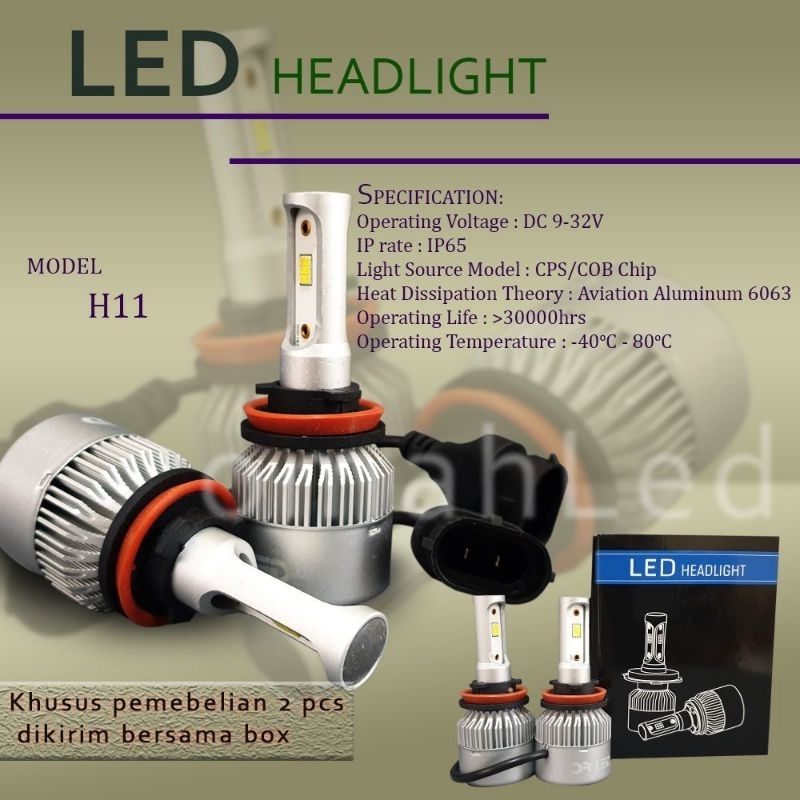 Sepasang Lampu Foglamp Led H11 Hb4 9006 CSP 36w