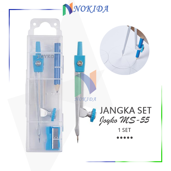 

Nokida Jangka Set Math Joyko MS-55 + Pensil Mekanik / Alat Tulis Membuat Garis Lingkaran Busur