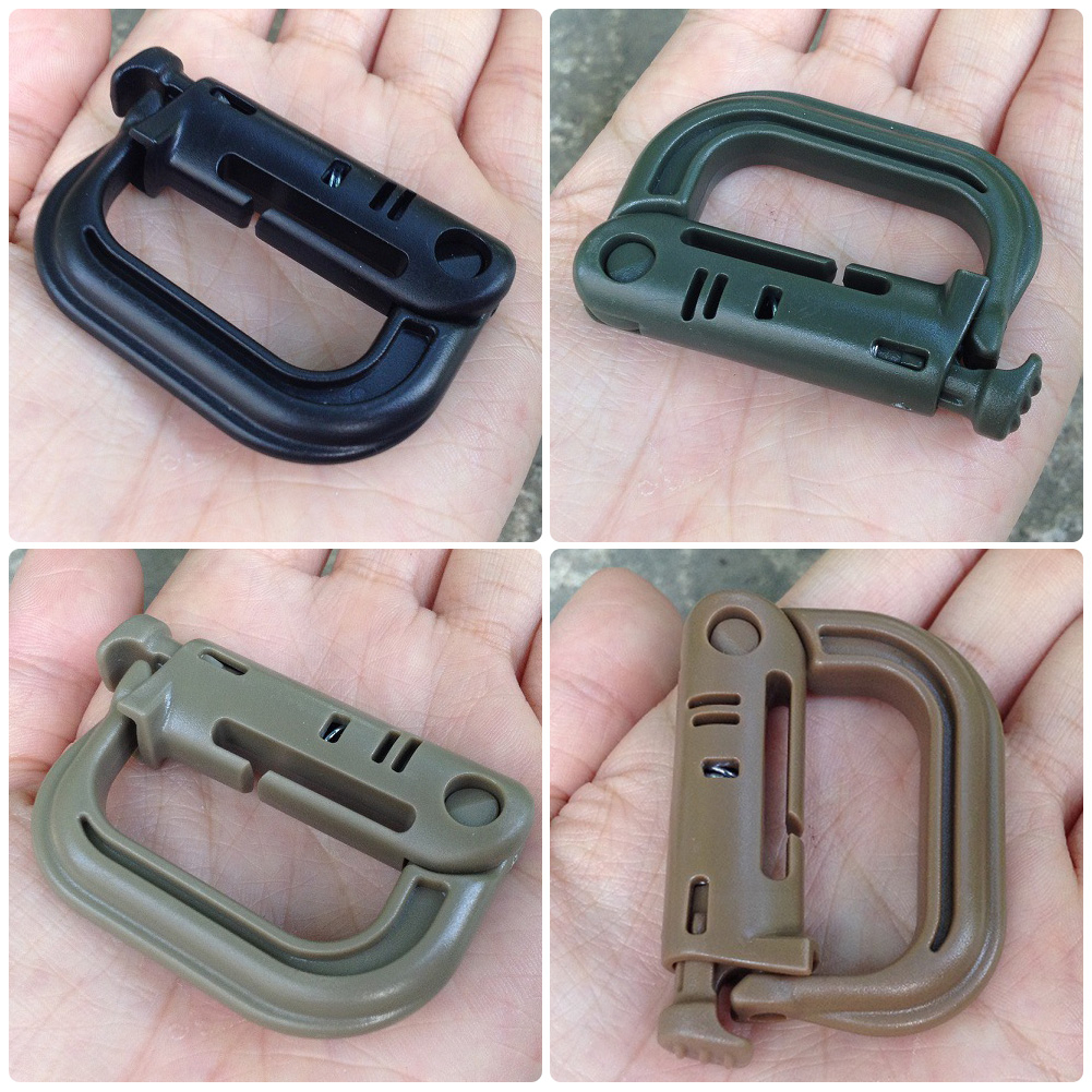 YGRETTE - D Ring Buckle Carabiner with Quickdraw - K307 KARABINER TAS OUTDOOR BUCKLE ABS PLASTIK BESAR BIG