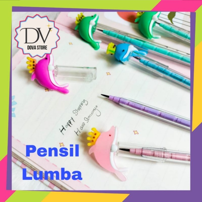 

PENSIL SUSUN LUMBA ALAT TULIS PENSIL LUCU BENTUK IKAN LUMBA