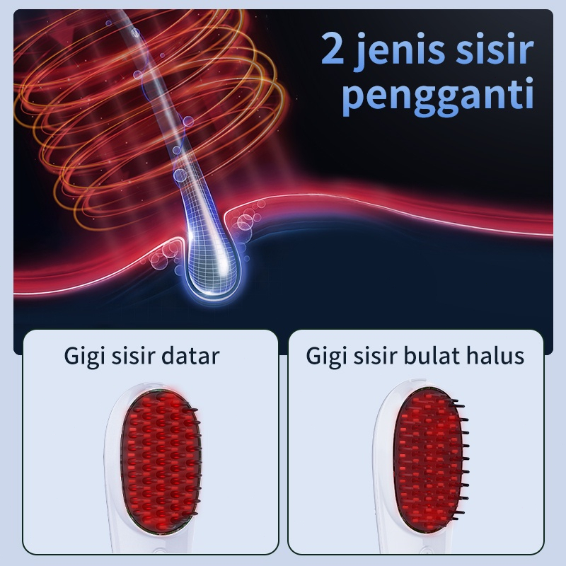 AmazeFan Mengubah Hidup- Sisir Anti Rontok dan Pendorong Pertumbuhan Rambut dengan Cahaya dan Pijatan, Membersihkan Ketombe dan Merawat Kesehatan Rambut dan Kulit Kepala sisir anak perempuan sisir rambut pria sisir pria sisir anti kusut sisir ketombe