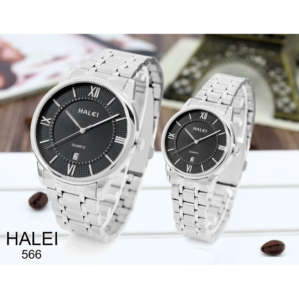 JAM TANGAN COUPLE PRIA WANITA TYPE HALEI 566M//JAM TANGAN COUPLE TERBARU ORIGINAL WATRERRESISTENT//JAM TANGAN PRIA WANITA