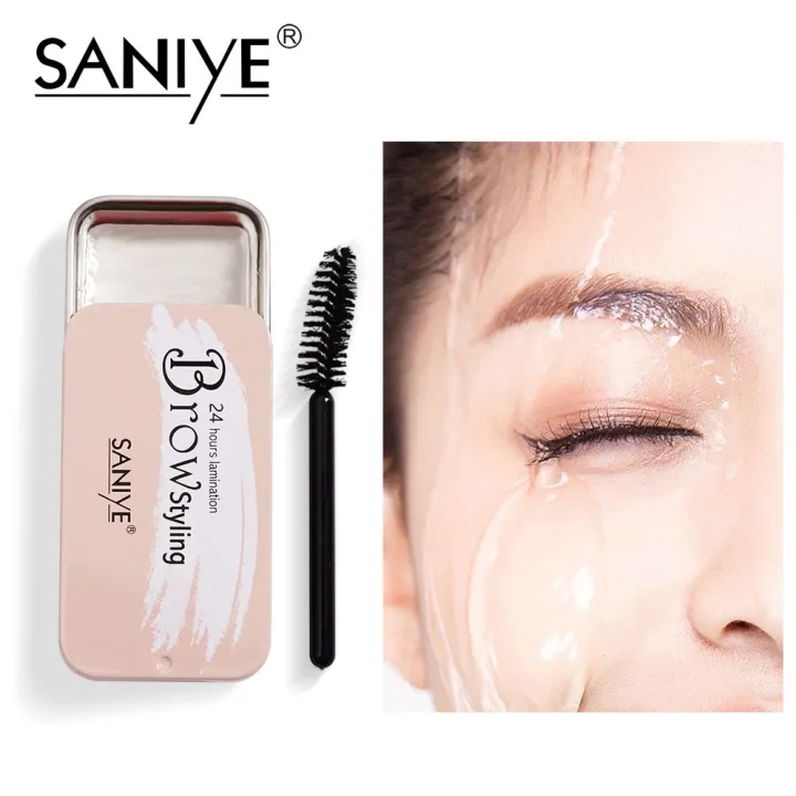 SANIYE (BPOM) 2 In 1 Natural Wild Brows Wax Pommade Brows Eyebrow Cream With Brush M324