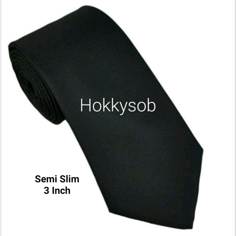 DASI HITAM SLIM POLOS SALUR BINTIK GARIS KOTAK CATUR POLOS DASI WISUDA WEDDING ACARA KANTOR SERAGAM KULIAH OSPEK