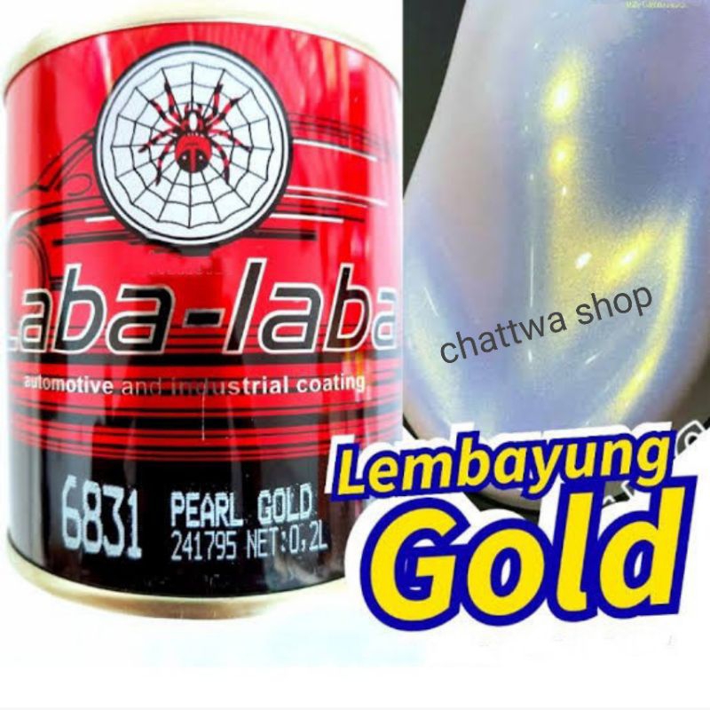 Cat Lembayung Gold Laba Laba Pearl Gold 6831 Spider Cet Duco 1kg Cat Pearl Gold Cat mutiara Emas Spi
