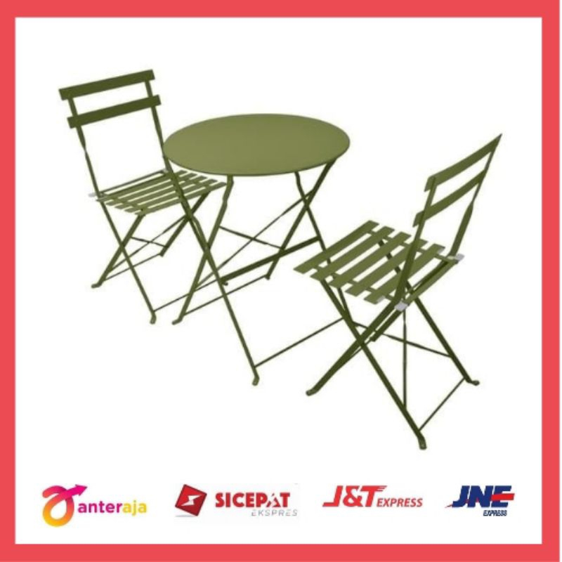 Soleil Lucio Bistro Set Kursi & Meja Teras Lipat / Kursi Teras