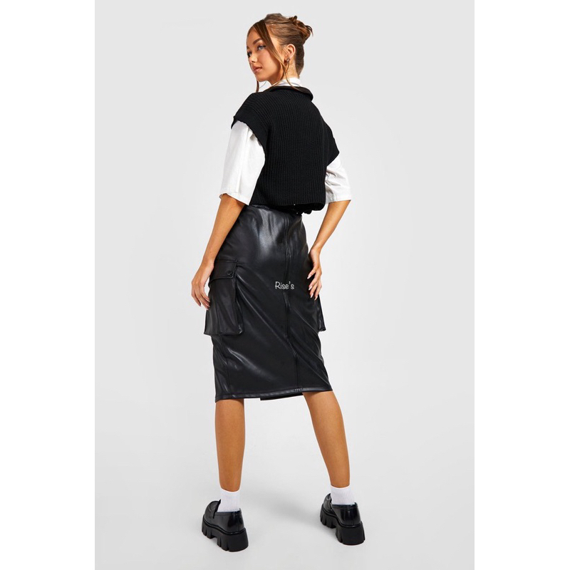 Rise’s Cargo Leather Skirt