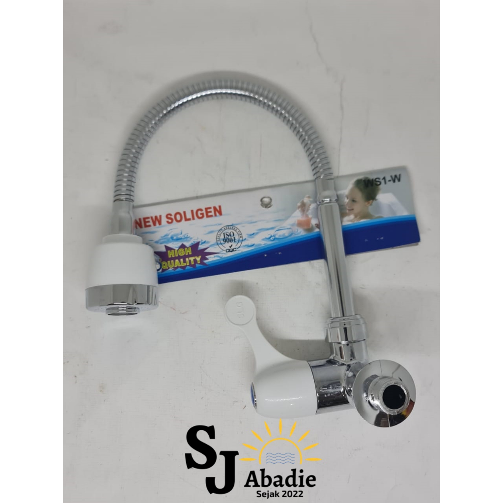 (1 PCS) Keran Kran Air Angsa Fleksibel SOLIGEN WS-1W Model Engkol Chrome Krom | SJ ABADIE |