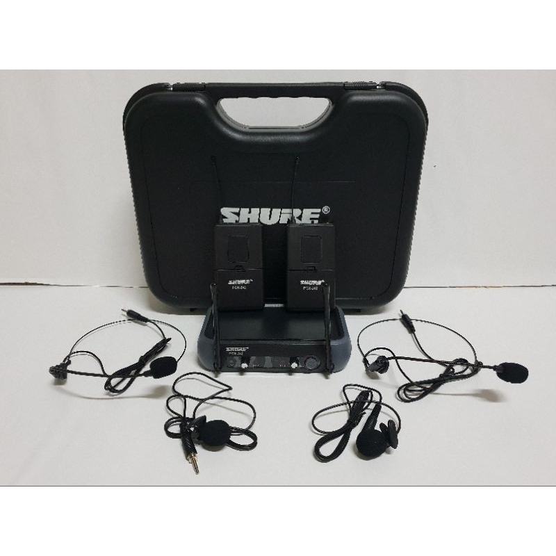 MIC WIRELESS SHURE PGX 242/PGX242 garansi 2 tahun 2mic clip on + 2 mic headset