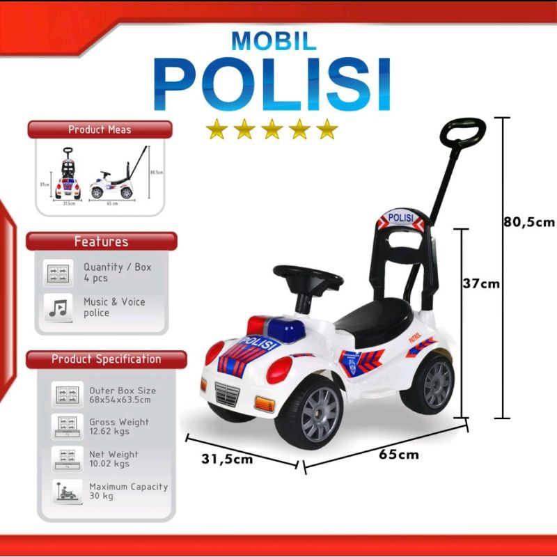 MOBIL POLISI MUSIK DORONG/MOBIL BALAB