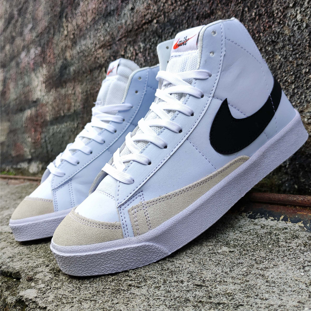 sepatu blazer vintage white and black upperhigh suede cocok untuk pria dan wanita ukuran 38-43