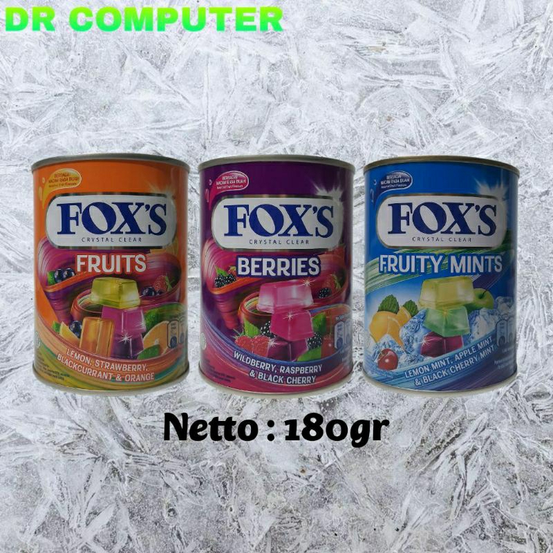 

foxs/fox/fox's berries/fruit/Fruity mints 180gr permen