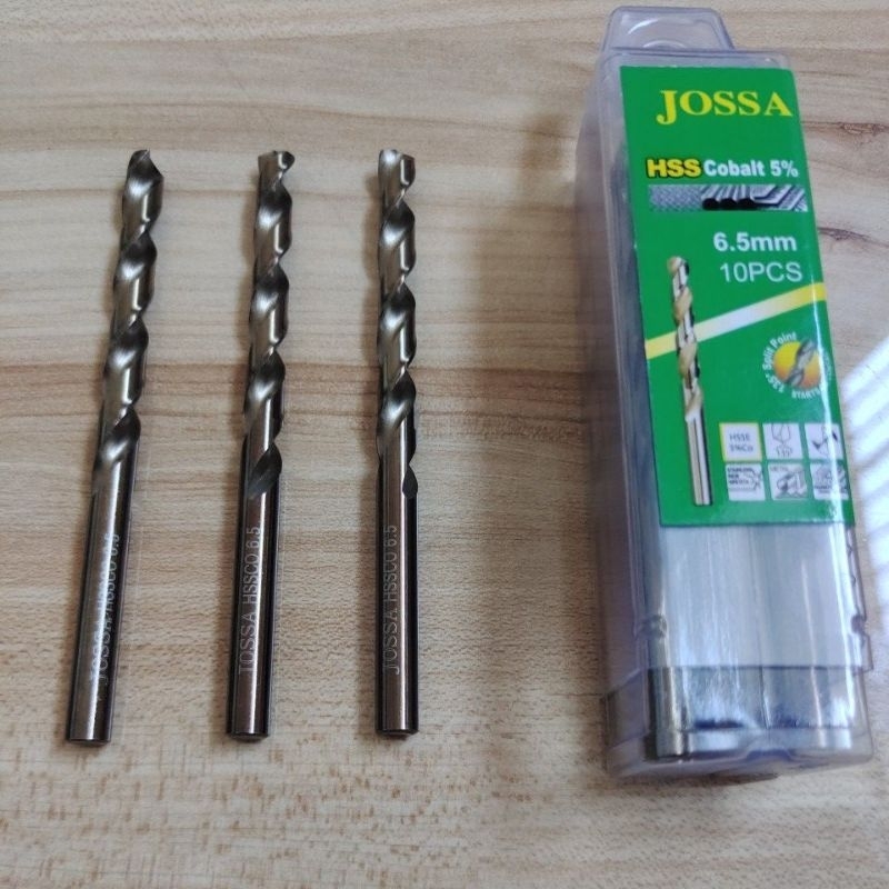 JOSSA Mata bor besi COBALT 6.5mm HEAVY DUTY /JOSSA Mata bor Stenlees 6.5mm HEAVY DUTY