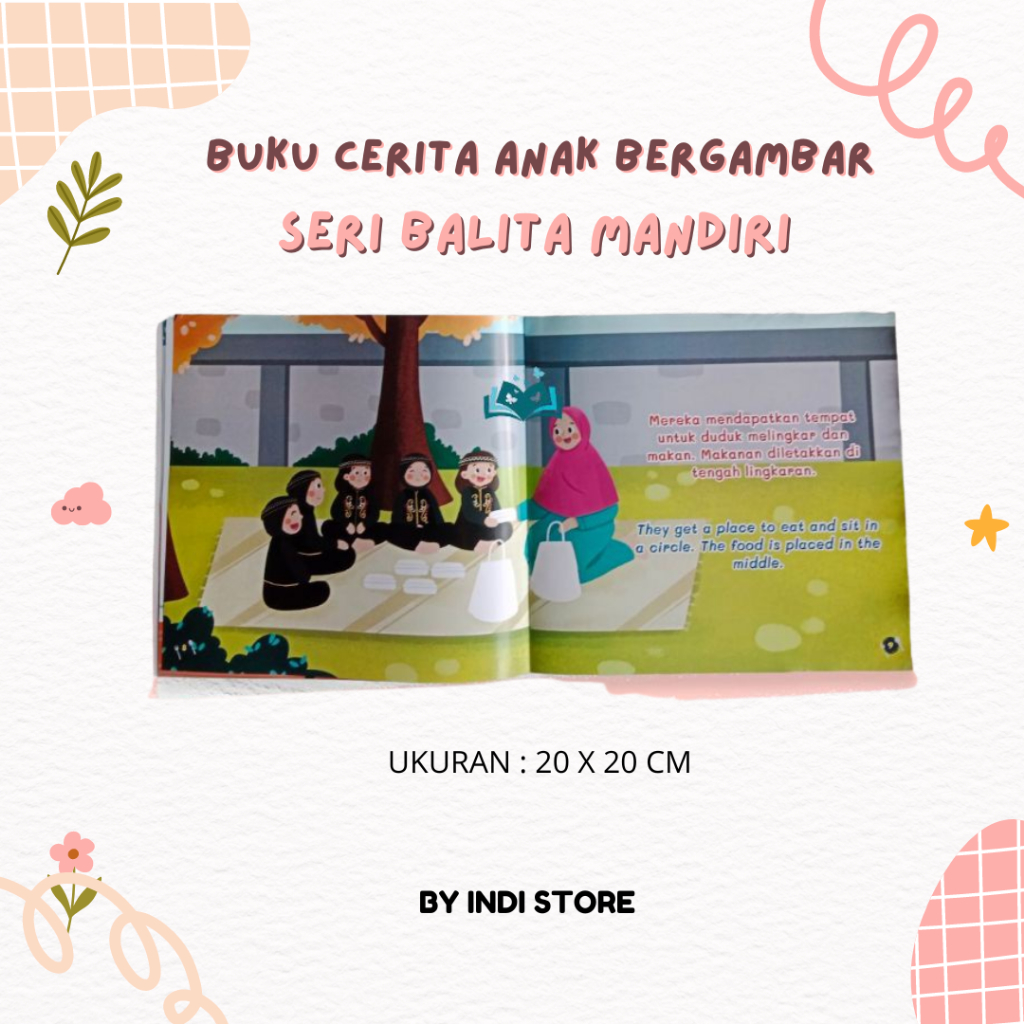 Buku Cerita Anak Bergambar Seri Balita Mandiri Untuk Usia 3+ Aku Bisa Makan Sendiri - Mandi Sendiri - Tidur Sendiri dsb - Lingkar Media