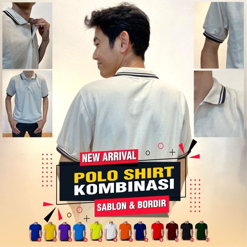Kaos kerah custom / Kaos polo custom / polo shirt custom / Kaos polo custom full bordir desain suka-