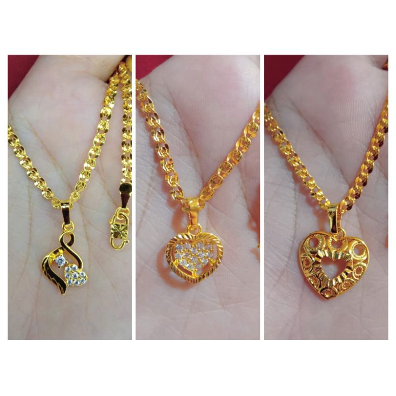 kalung 88 love 3 lapis emas 24k