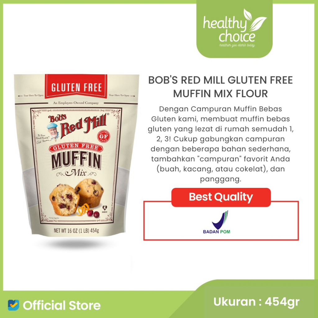 

Bob’s Red Mill Gluten Free Muffin Mix 454 gr (Tepung Pemix)