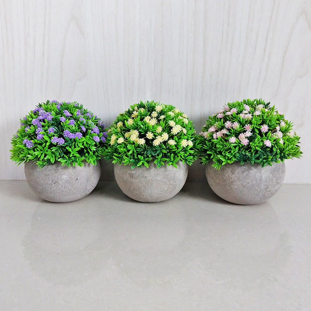 AND / COD / Pot Bunga Hias Dekorasi Rumah Artificial Flowers Import Bunga Hias Plastik Murah PBP124