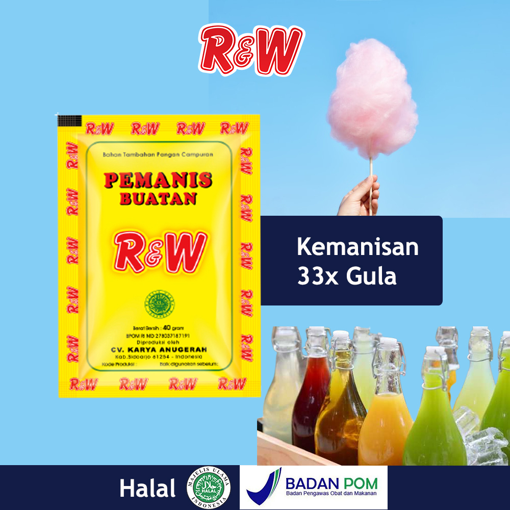 Sari Manis Pemanis Buatan Sodium Super Rajawali R&amp;W RW 40 gr