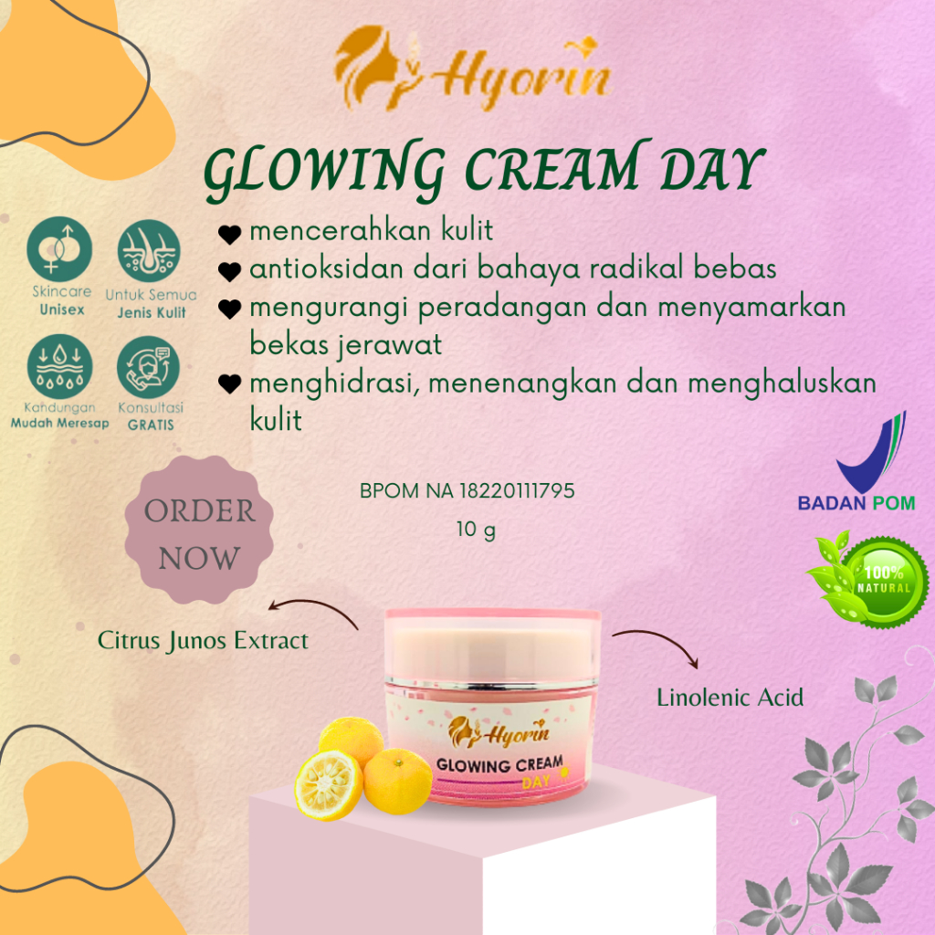 Day Cream Pemutih/Anti flek Wajah Hyorin 100% original dan BPOM
