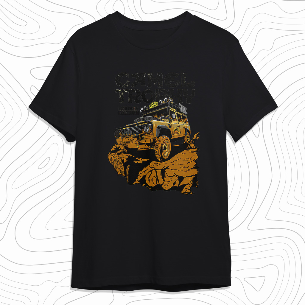 Kaos Distro CAMEL TROPHY LAND ROVER DEFENDER 110 T-Shirt