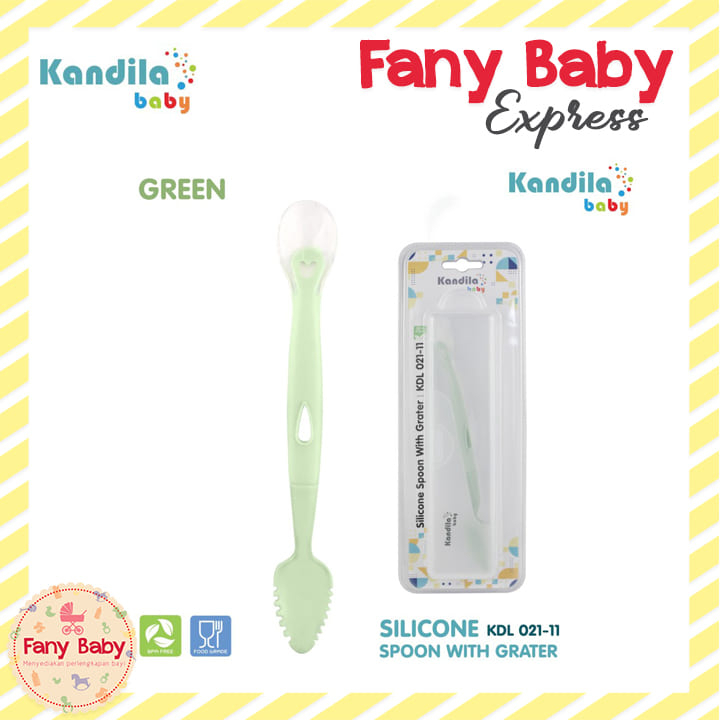 KANDILA BABY SILICONE SPOON WITH GRATER / KDL021-11